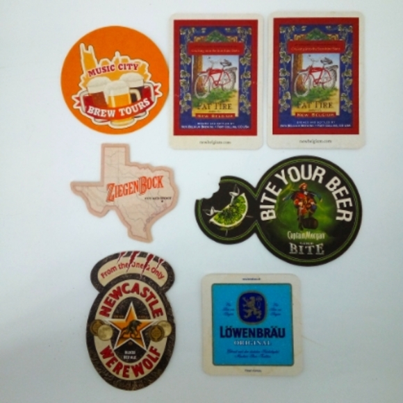 7 Travel Bar Coasters Cardboard Beer National Souvenirs Mixed Lot Collection - Picture 1 of 12